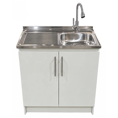 Mueble de Cocina Melamina Blanco Izq 80x52x90 cm