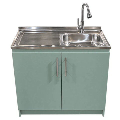 Mueble de Cocina Melamina Verde Hada Der 100x52x90 cm