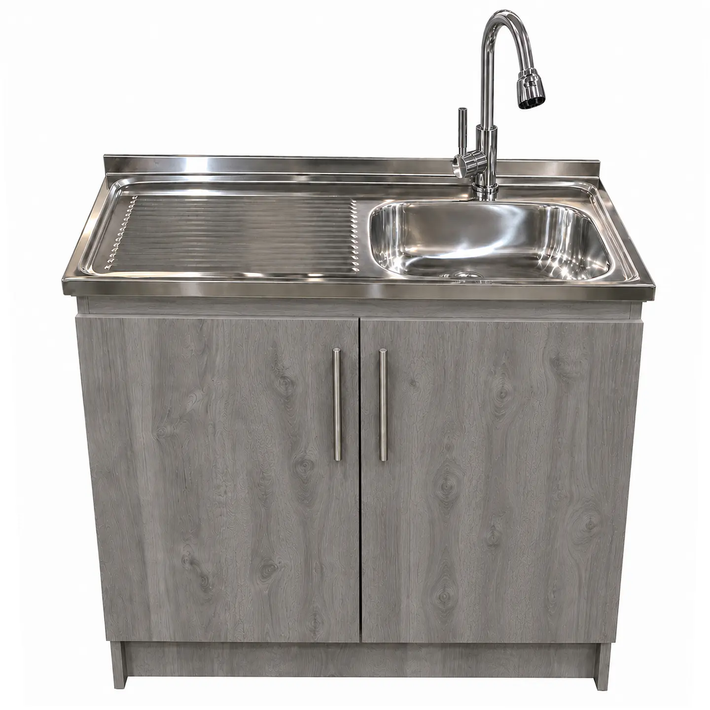Mueble de Cocina Melamina Roble Gris Izq 100x52x90 cm 1