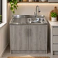 Mueble de Cocina Melamina Roble Gris Izq 100x52x90 cm - Miniatura 2