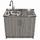 Mueble de Cocina Melamina Roble Gris Der 100x52x90 cm - Miniatura 1