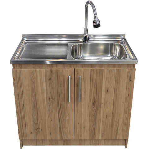 Mueble de Cocina Melamina Roble Rustico Izq 100x52x90 cm