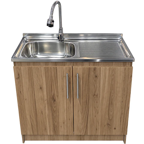 Mueble de Cocina Melamina Roble Rustico Der 100x52x90 cm
