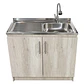 Mueble de Cocina Melamina Toscana Izq 100x52x90 cm - Miniatura 1