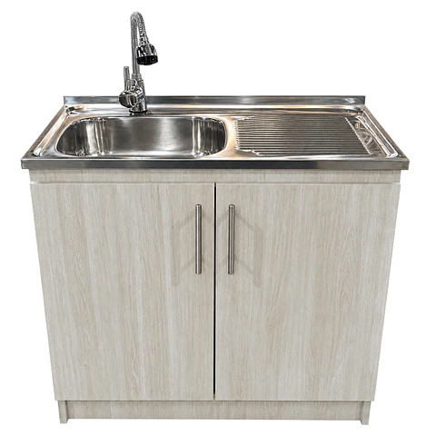 Mueble de Cocina Melamina Roble Nórdico Der 100x52x90 cm
