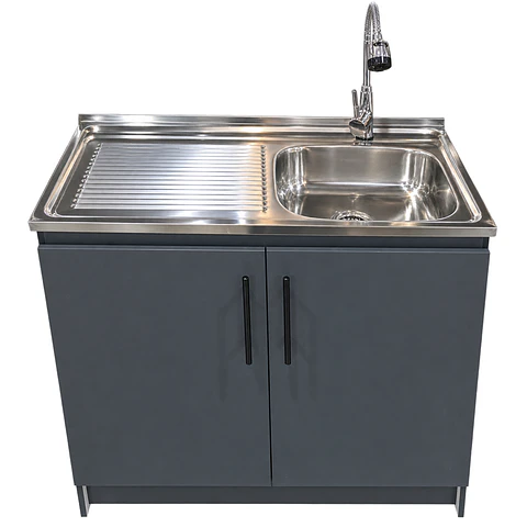 Mueble de Cocina Melamina Gris Grafito Izq 100x52x90 cm