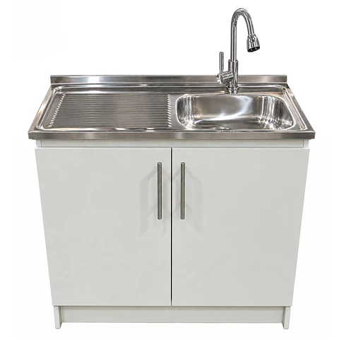 Mueble de Cocina Melamina Blanco Izq 100x52x90 cm