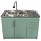 Mueble de Cocina Melamina Verde Hada Der 120x52x90 cm - Miniatura 1