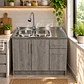 Mueble de Cocina Melamina Roble Gris Der 120x52x90 cm - Miniatura 2