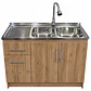 Mueble de Cocina Melamina Roble Rustico Izq 120x52x90 cm - Miniatura 1