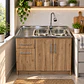 Mueble de Cocina Melamina Roble Rustico Izq 120x52x90 cm - Miniatura 2