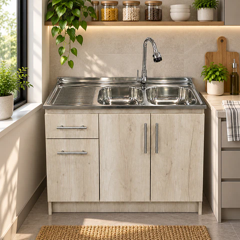 Mueble de Cocina Melamina Toscana Izq 120x52x90 cm