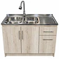 Mueble de Cocina Melamina Toscana Der 120x52x90 cm - Miniatura 1