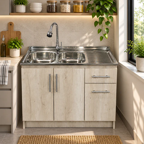 Mueble de Cocina Melamina Toscana Der 120x52x90 cm