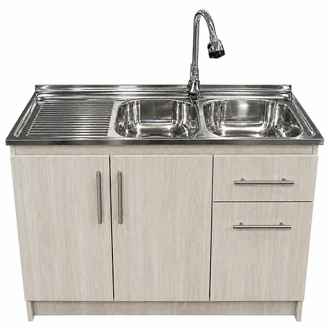 Mueble de Cocina Melamina Roble Nórdico Izq 120x52x90 cm