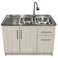 Mueble de Cocina Melamina Roble Nórdico Izq 120x52x90 cm - Miniatura 1