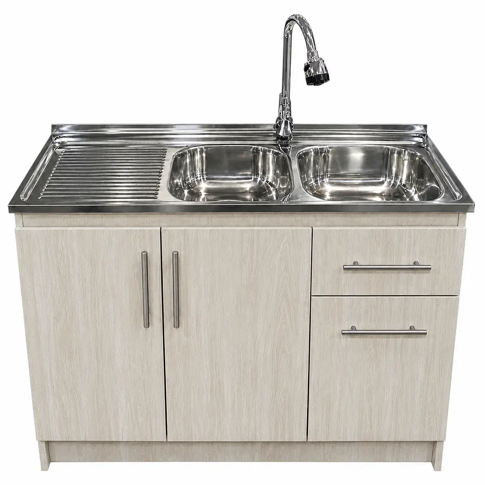 Mueble de Cocina Melamina Roble Nórdico Izq 120x52x90 cm 1