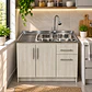 Mueble de Cocina Melamina Roble Nórdico Izq 120x52x90 cm - Miniatura 2