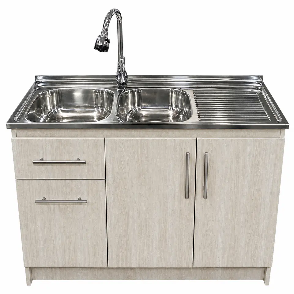 Mueble de Cocina Melamina Roble Nórdico Der 120x52x90 cm 1