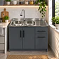 Mueble de Cocina Melamina Gris Grafito Der 120x52x90 cm - Miniatura 2