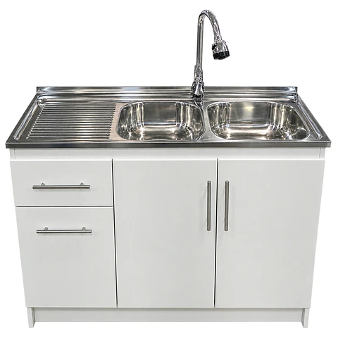 Mueble de Cocina Melamina Blanco Izq 120x52x90 cm