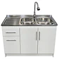 Mueble de Cocina Melamina Blanco Izq 120x52x90 cm - Miniatura 1