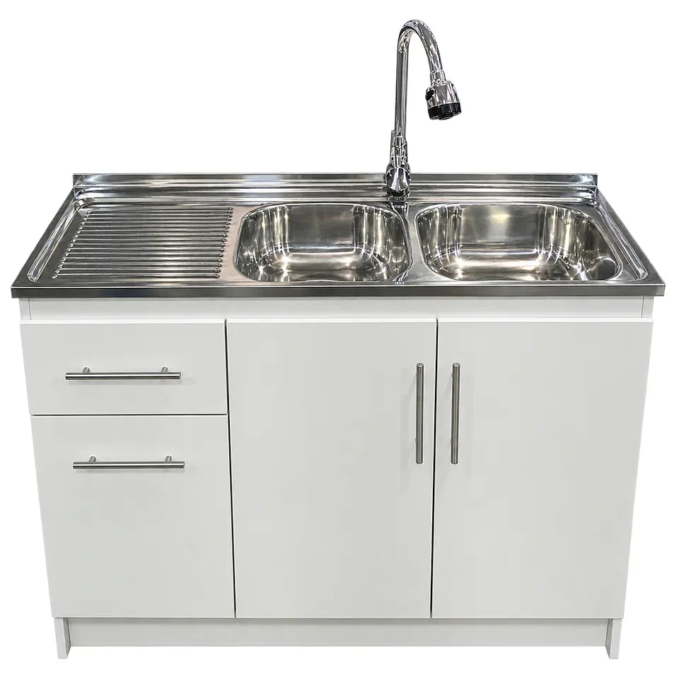 Mueble de Cocina Melamina Blanco Izq 120x52x90 cm 1