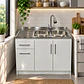 Mueble de Cocina Melamina Blanco Izq 120x52x90 cm - Miniatura 2