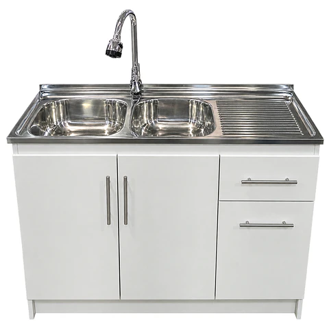 Mueble de Cocina Melamina Blanco Der 120x52x90 cm