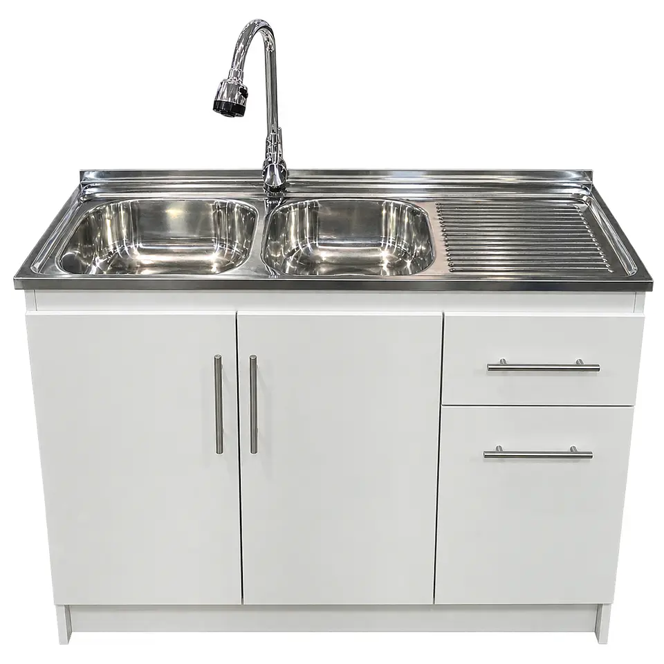 Mueble de Cocina Melamina Blanco Der 120x52x90 cm 1