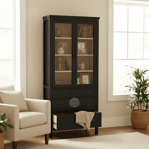 Vitrina elegante tres cajones