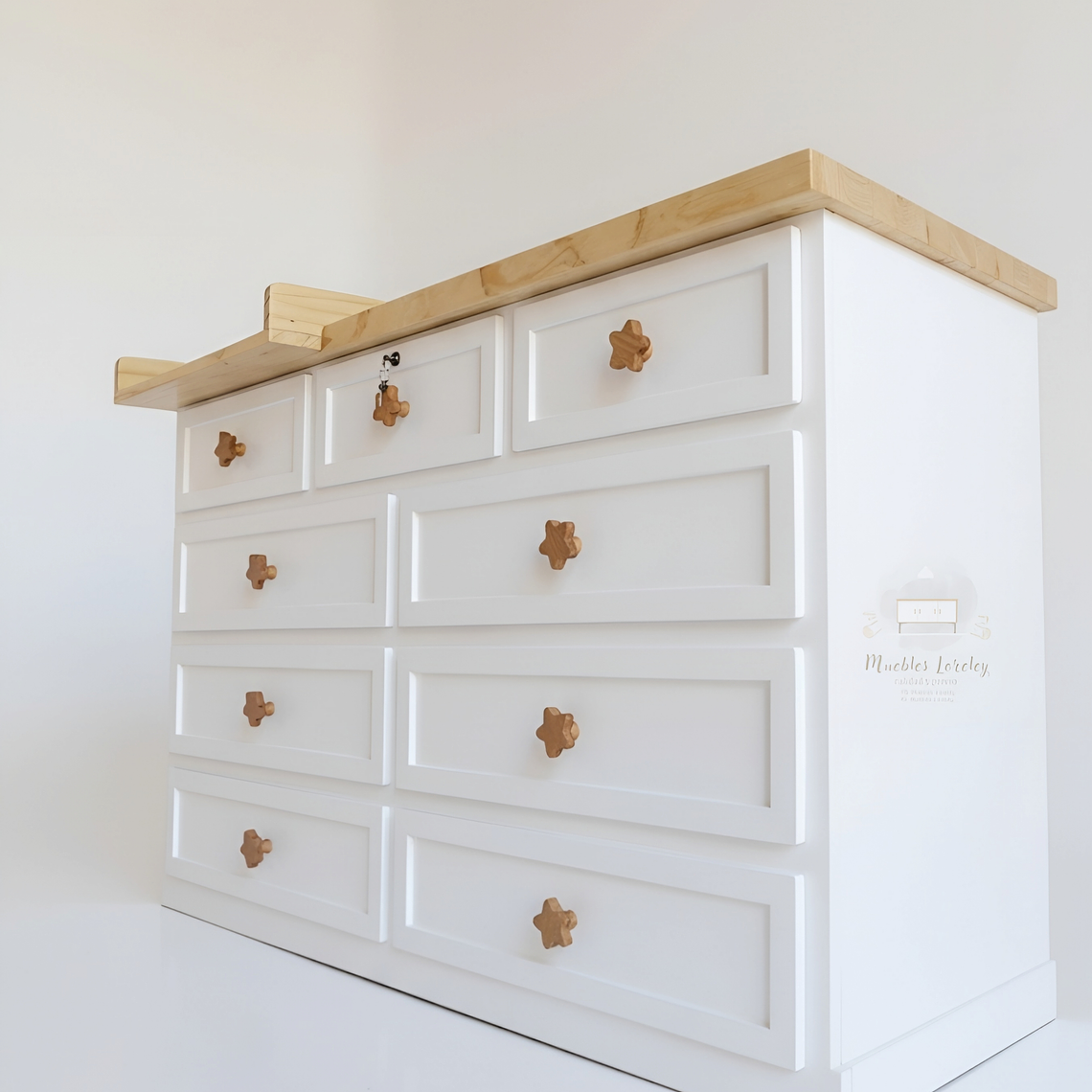 Cómoda con mudador de 9 cajones 3