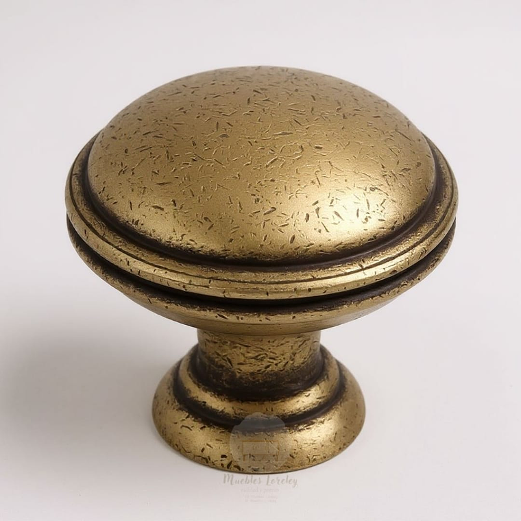 Tirador metálico dorado redondo clásico 1