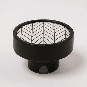 Pomo decorativo negro geométrico