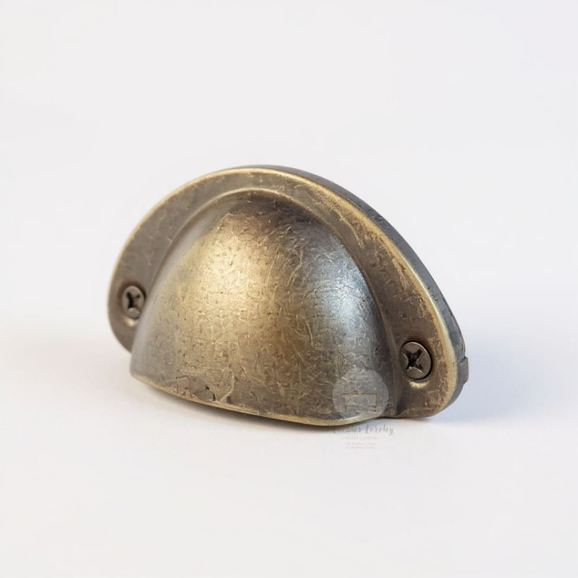Tirador pomo tipo uñero bronce envejecido 1