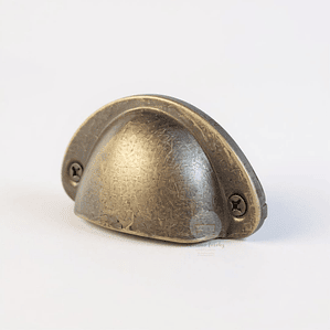 Tirador pomo tipo uñero bronce envejecido