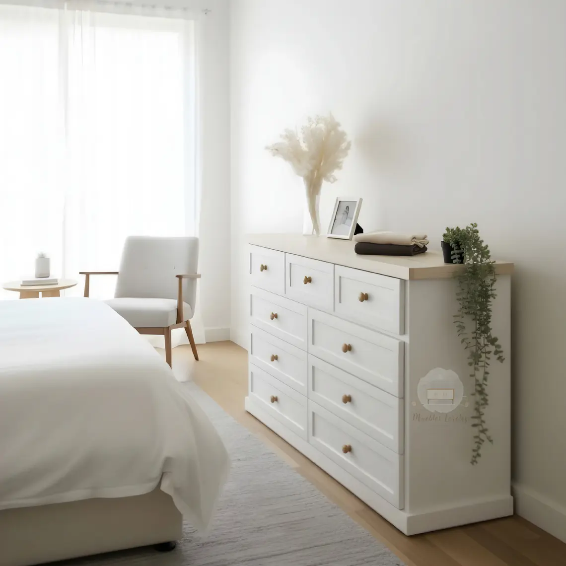 Cómoda de Madera 9 cajones - Tiradores de la foto incluidos 4