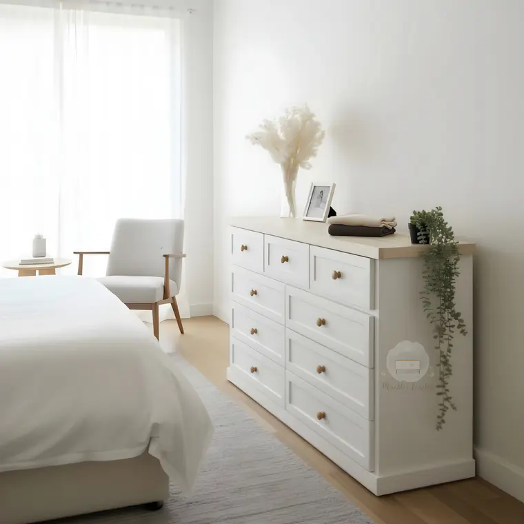 Cómoda de Madera 9 cajones - Tiradores de la foto incluidos 4