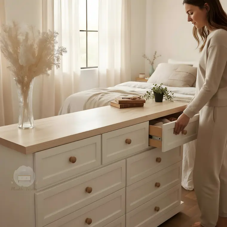 Cómoda de Madera 9 cajones - Tiradores de la foto incluidos 5