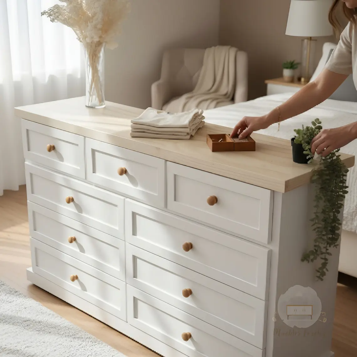 Cómoda de Madera 9 cajones - Tiradores de la foto incluidos 2