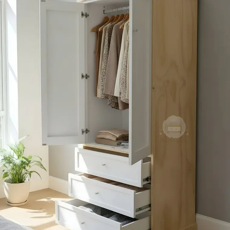 Closet 2 cuerpos Bicolor - Tiradores de la foto incluidos 2