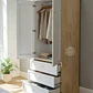 Closet 2 cuerpos Bicolor - Tiradores de la foto incluidos - Miniatura 2