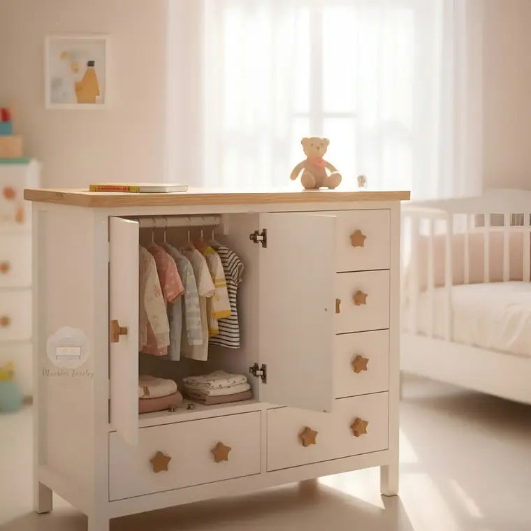 Cómoda Closet Mudador de Madera - Tiradores premium de la foto incluidos 4