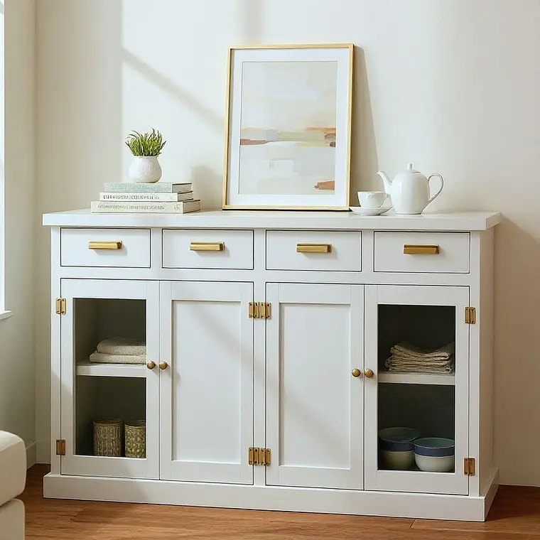 Buffet Blanco en Madera. 1