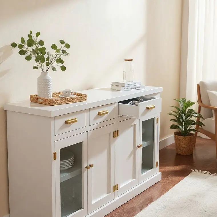 Buffet Blanco en Madera. 4