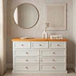 Cómoda de Madera 9 cajones Blanca y Alerce - Tiradores de la foto incluidos - Miniatura 1