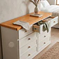 Cómoda de Madera 9 cajones Blanca y Alerce - Tiradores de la foto incluidos - Miniatura 3