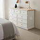 Cómoda de Madera 9 cajones Blanca y Natural - Tiradores de la foto incluidos - Miniatura 3