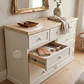 Cómoda de Madera 9 cajones Blanca y Natural - Tiradores de la foto incluidos - Miniatura 5