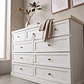 Cómoda de Madera 9 cajones Blanca y Decapado - Tiradores premium de la foto incluidos - Miniatura 2